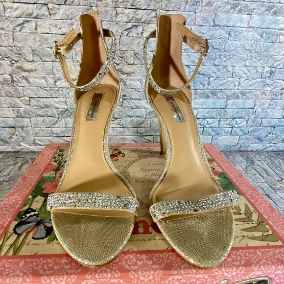 INC International Concepts Sparkly Strappy Stiletto Heels Womens Size 9.5 - Picture 7 of 10